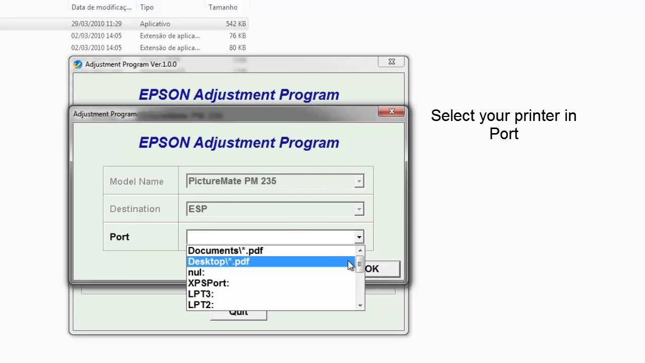 Epson printer pm 245 adjustment program free download